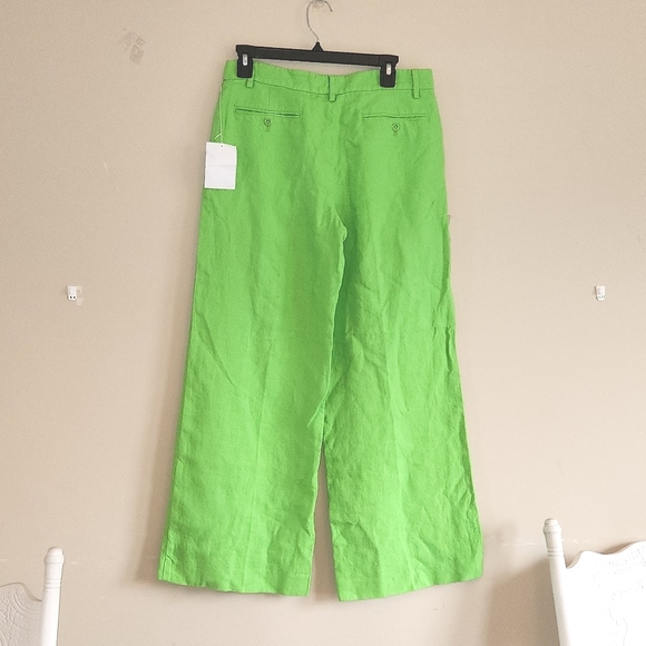 RALPH LAUREN WOMENS LINEN PANTS/TROUSERS NEON GREEN SIZE 6 NEW WITH TAGS - Picture 3 of 12